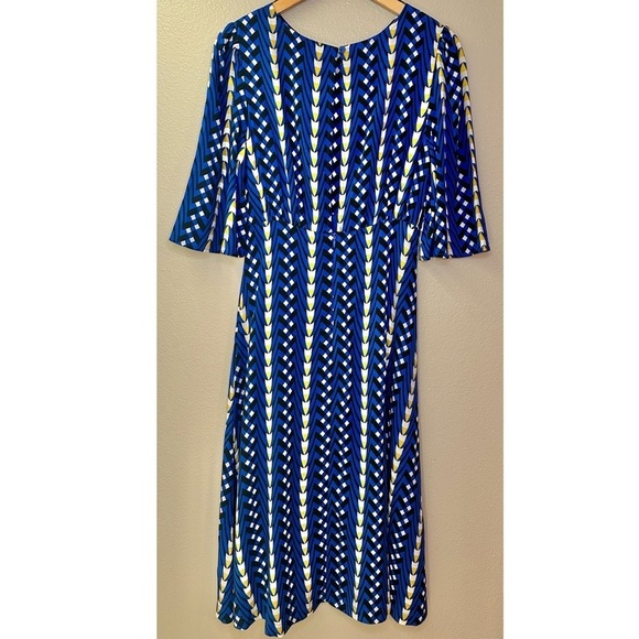 NWT Anthropologie The Odell’s Bell Sleeve Open Back Dress Kigali - Picture 4 of 12